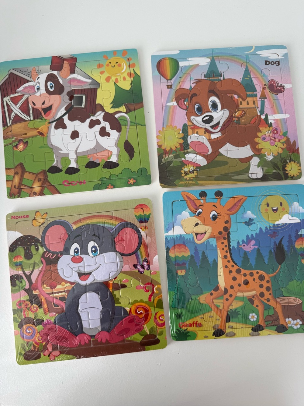 Kids Animal Jigsaw Puzzle Set - Multicolor